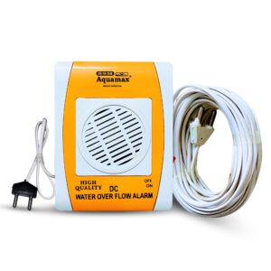 SSM Aquamax ® Water Tank Alarm Bell Overflow Protection - Battery Operated - Sensors Included - Loud Human Voice in Hindi and English - 1 Year Warranty (DCW-1)