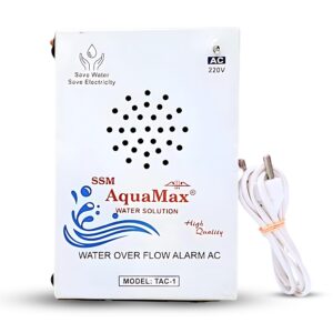 SSM Aquamax ® Metal Body Water Tank Alarm | 220V AC | Shockproof Design | Wall Mountable | Loud Hindi & English Alerts | 1-Year Warranty | Stainless Steel Sensor | (TAC-1)