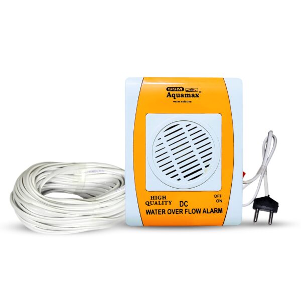 SSM Aquamax ® Water Tank Alarm Bell Overflow Protection - Battery Operated - Sensors Included - Loud Human Voice in Hindi and English - 1 Year Warranty (DCW-1)